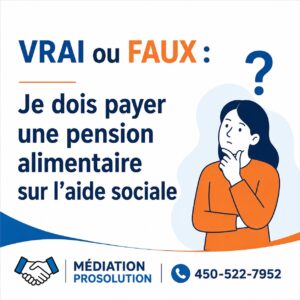 payer une pension alimentaire sur l'aide sociale